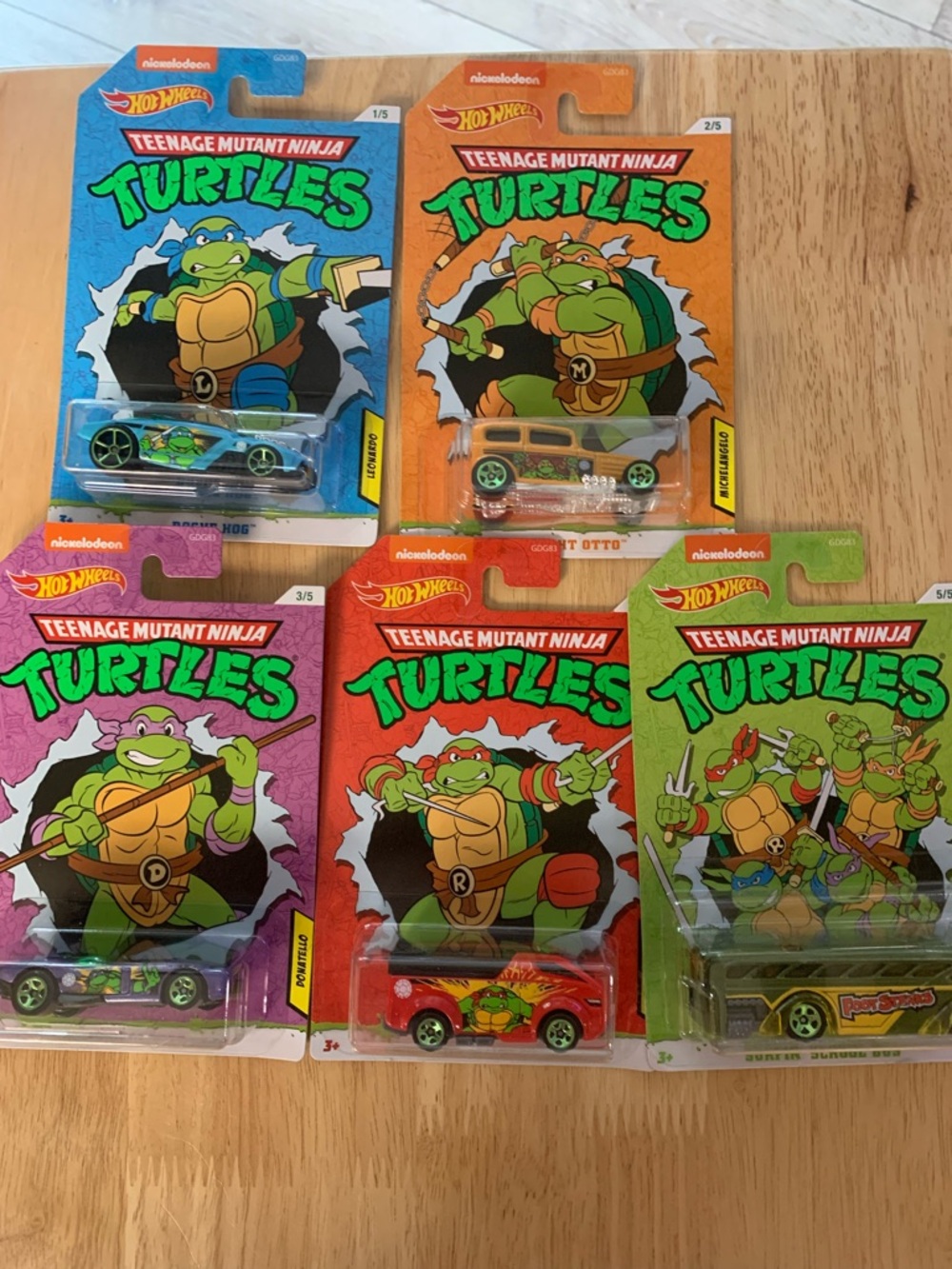 Teenage Mutant Ninja Turtles Collectible Toy Cars - Green/Red/Blue/Orange/Purple